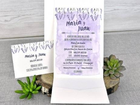 Invitación de boda - LAVANDA   (C39311D)