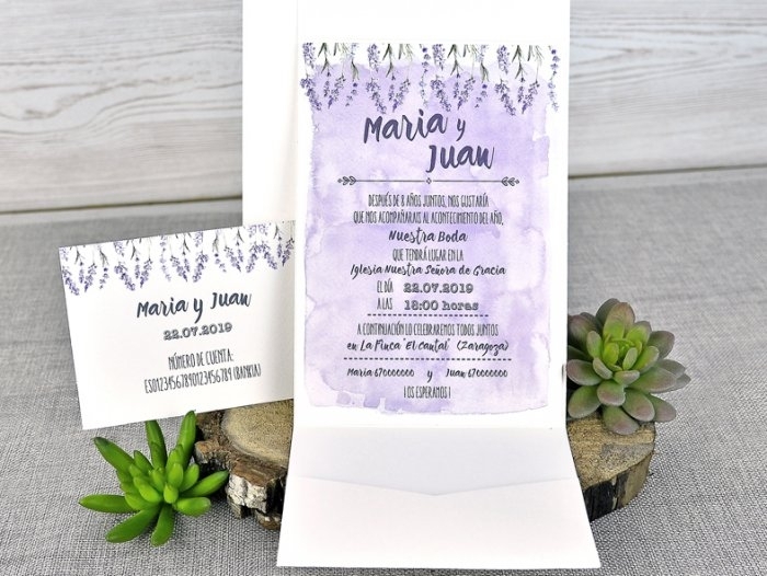 Invitación de boda - LAVANDA   (39311 D)