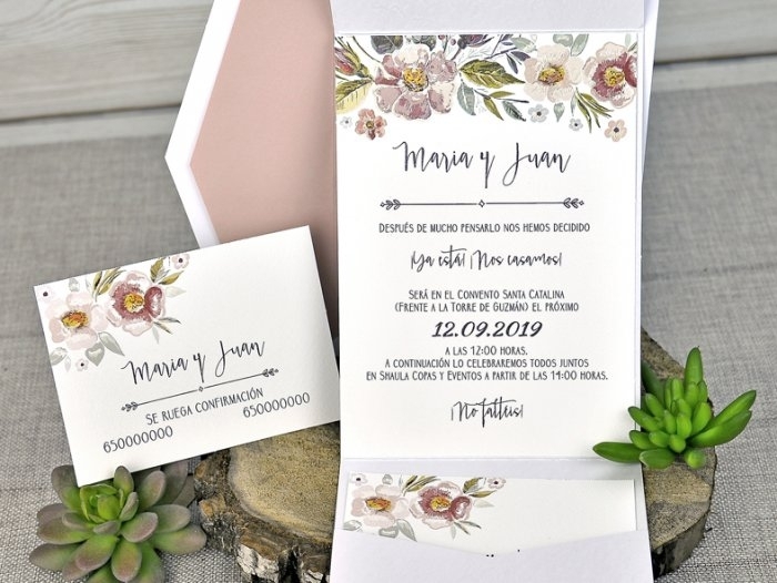 Invitaciones originales para matrimonio o eventos🌿(min 30 uds)