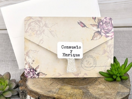 Invitación de boda - CARTA VINTAGE    ( 39313 E)