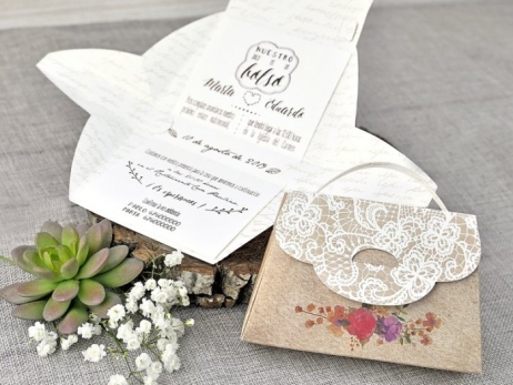 Invitación de boda - ORIGINAL BOLSO   (39314 C)