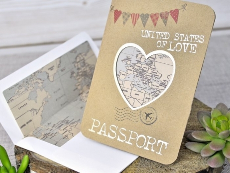 Invitación de boda - PASAPORTE VIAJE   (39315 C)