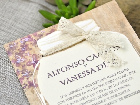 Invitación de boda - TARRO VINTAGE    (C31939E)