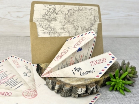 Invitación de boda - AVIONETA VIAJE   (C39333B)