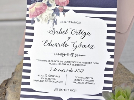 Invitación de boda - ROMANTICA  (C33639)