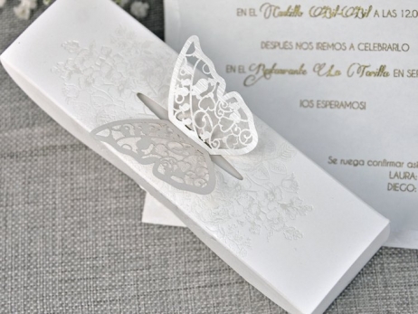 Invitación de boda - CAJA MARIPOSA   (39338 F)