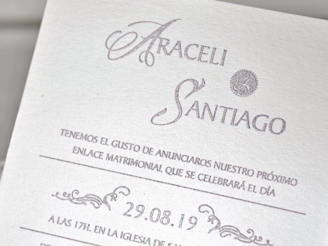 Invitación de boda - ELEGANTE CORTE LASER   (C34039H)