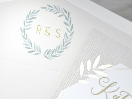 Invitación de boda - CLÁSICA sin forro en sobre   (C39344D)