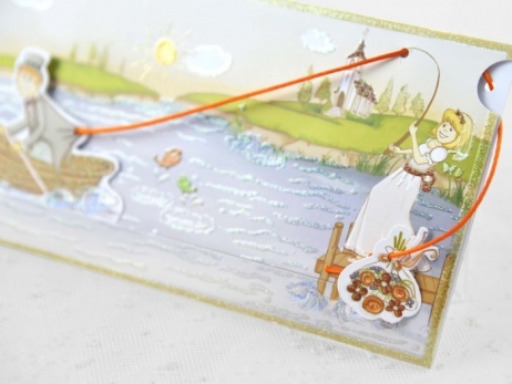 Invitación de boda - NOVIOS PESCANDO   (CARD 32405D)