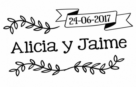 Sello Personalizado boda + Tinta GRATIS ref.sello54 - FB24