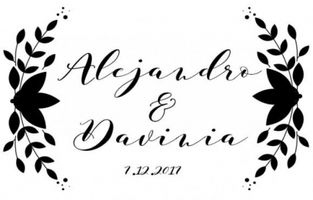 Sello Personalizado boda + Tinta GRATIS ref.sello56 - FB24