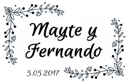 Sello Personalizado boda + Tinta GRATIS ref.sello59 - FB24