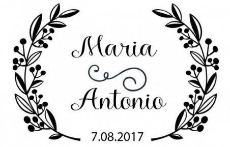 Sello Personalizado boda + Tinta GRATIS ref.sello62 - FB24