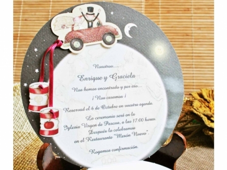 Invitación de boda - VUELTA AL MUNDO   (32406 F)