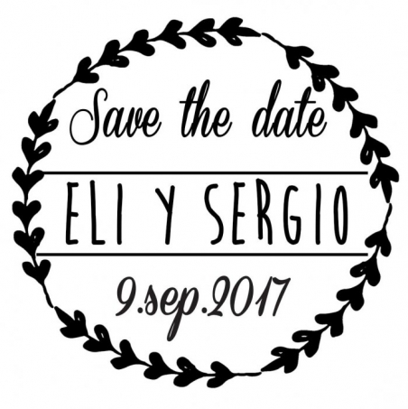 Sello Personalizado boda + Tinta GRATIS ref.selloR49 - FB24