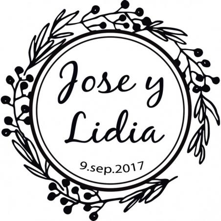 Sello Personalizado boda + Tinta GRATIS ref.selloR54 - FB24