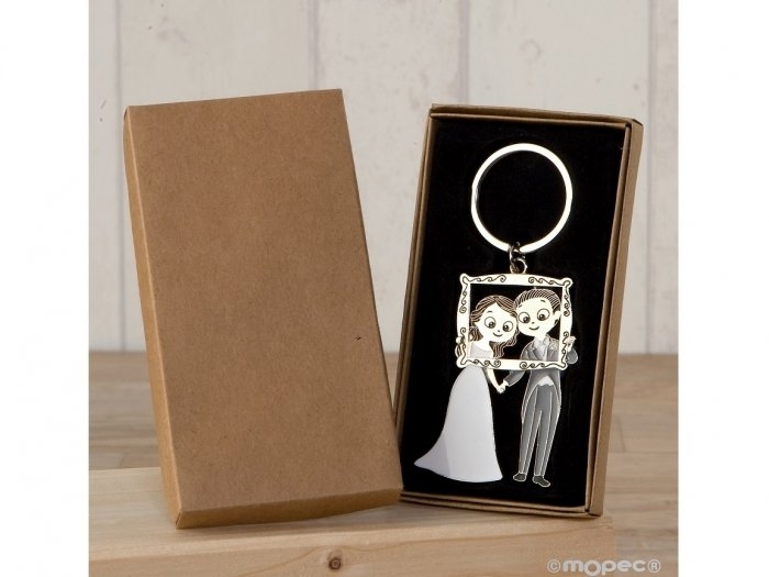 Detalle de boda - LLAVERO NOVIOS MARCO CAJA REGALO ref. m464 Detalle de boda - LLAVERO NOVIOS MARCO CAJA REGALO ref. m464