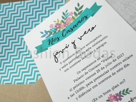 Invitación de boda - CARTEL FLORAL