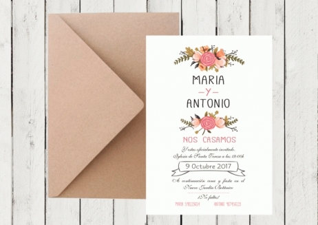 Invitación de boda - FLORAL CARD