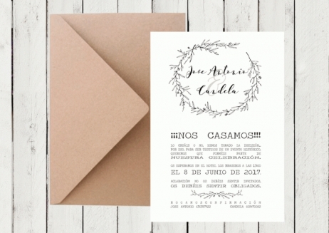 Invitación de boda - BOTÁNICA