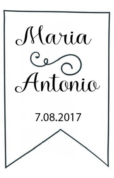 Sello Personalizado boda + Tinta GRATIS ref.sello63