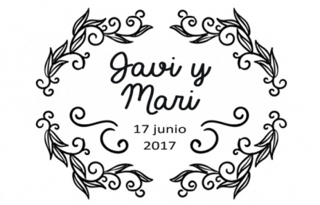 Sello Personalizado boda + Tinta GRATIS ref.sello69