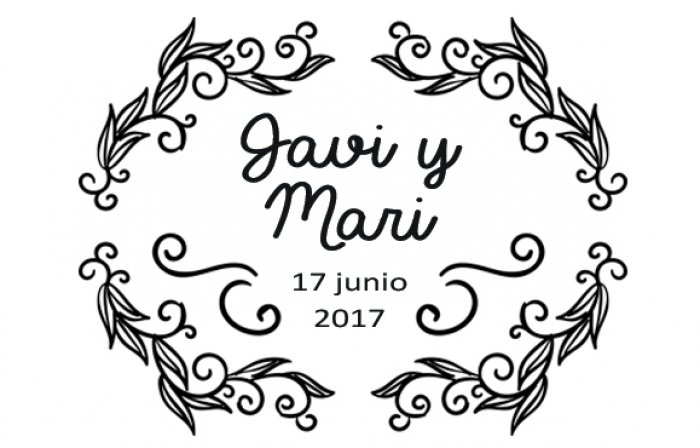 Sello Personalizado boda + Tinta GRATIS ref.sello69