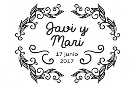 Sello Personalizado boda + Tinta GRATIS ref.sello69