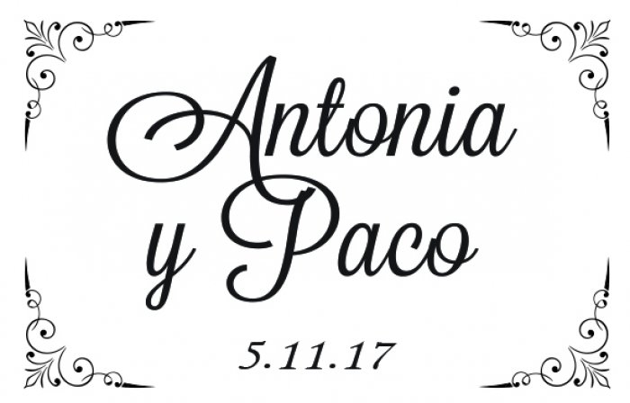 Sello Personalizado boda + Tinta GRATIS ref.sello70