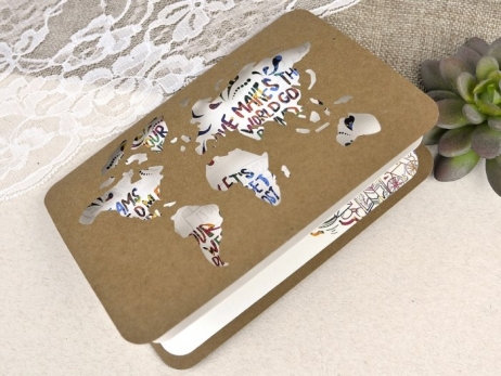 Invitación de boda - PASAPORTE MAPA MUNDI   (C39602D)