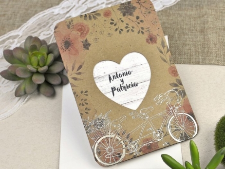 Invitación de boda - ROMÁNTICA FLORES   (C39606B)