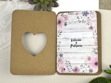 Invitación de boda ROMÁNTICA FLORES 39606