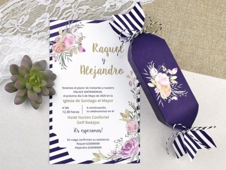 Invitación de boda - CAJA CARAMELO   (39607 A)