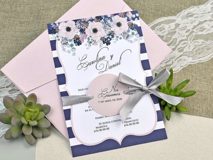 Invitación de boda - ROMÁNTICA FLORAL   (39609 C)