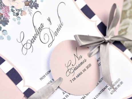 Invitación de boda - ROMÁNTICA FLORAL   (C39609C)