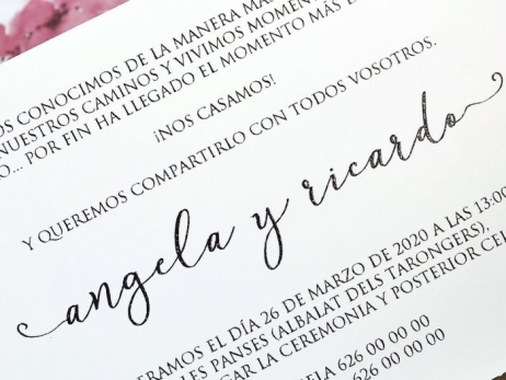 Invitación de boda - MARIPOSA Y FLORES ACUARELA   (C39611C)