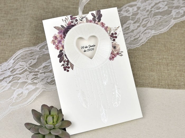Invitación de boda - CON FLORES ACUARELA (C39615D) Invitación de boda - CON FLORES ACUARELA (C39615D)