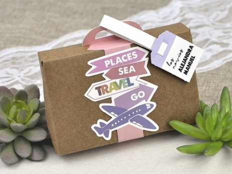 Invitación de boda - MALETA VIAJE   (C39618B)