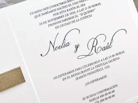 Invitación de boda - CAMPESTRE CON FLORES    ( 39622 F)