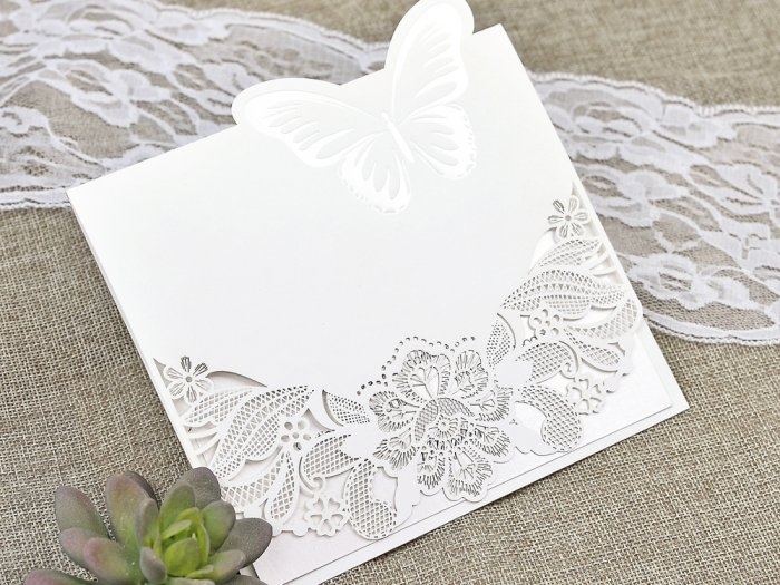 Invitación de boda - CORTE LASER MARIPOSA (C39624D) Invitación de boda - CORTE LASER MARIPOSA (C39624D)