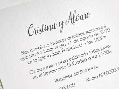 Invitación de boda - CORTE LASER MARIPOSA   (39624 D)