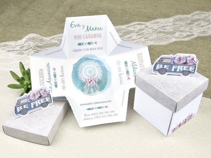 Invitación de boda - CAJA FURGONETA (C39628D) Invitación de boda - CAJA FURGONETA (C39628D)