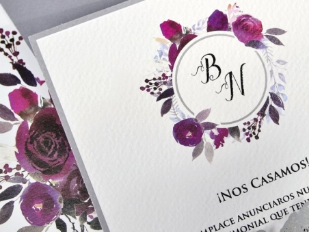 Invitación de boda CENEFA Y FLORES 39630