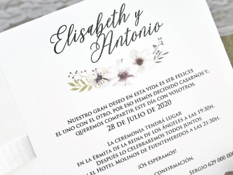 Invitación de boda - RUSTICA FLORAL   (39632 D)