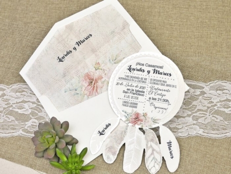 Invitación de boda - ATRAPASUEÑOS   (39633 B)