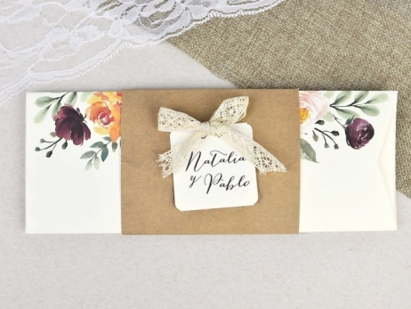 Invitación de boda - KRAFT FLORAL   (39637 C)