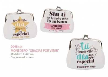 Detalle de boda - MONEDERO GRACIAS POR VENIR (ref. 2048)