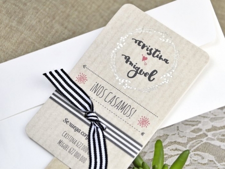 Invitación de boda diferente PAI PAI 39640