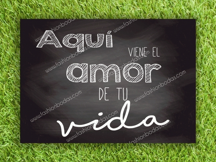 Cartel para boda - AMOR DE TU VIDA (colección Pizarra)