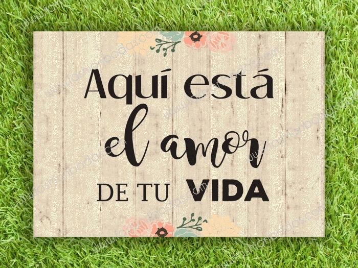 Cartel para boda - AMOR DE TU VIDA